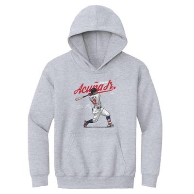 Ronald Acuña Jr. 500 Level Youth Score R Hoodie - Gray