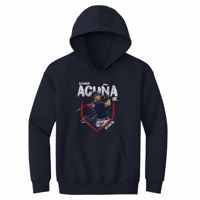 Ronald Acuña Jr. 500 Level Youth Base Hoodie - Navy
