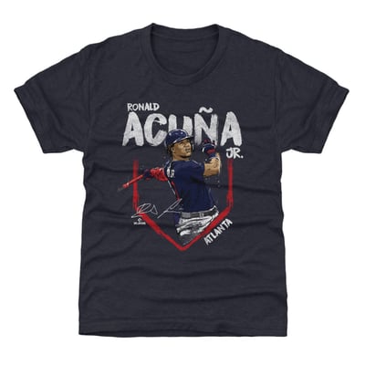 Ronald Acuña Jr. 500 Level Youth Base T-Shirt - Navy