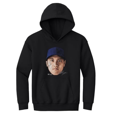 Shohei Ohtani 500 Level Youth Vintage Head Hoodie - Black