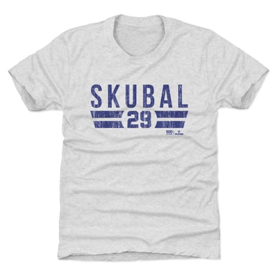 Tarik Skubal 500 Level Youth Font T-Shirt - Ash