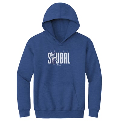 Tarik Skubal 500 Level Youth Silhouette Hoodie - Heather Royal