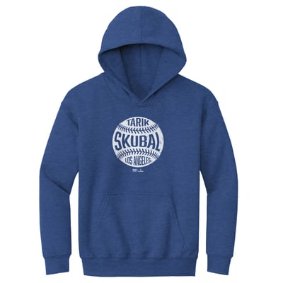 Tarik Skubal 500 Level Youth Vintage Baseball Hoodie - Heather Royal