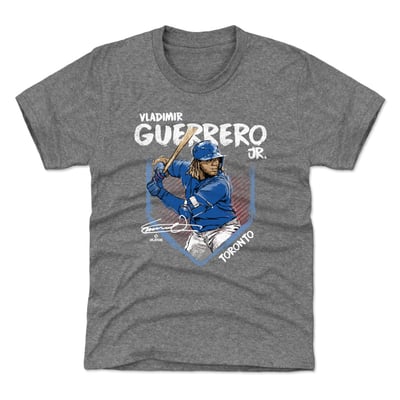 Vladimir Guerrero Jr. 500 Level Youth Base T-Shirt - Gray
