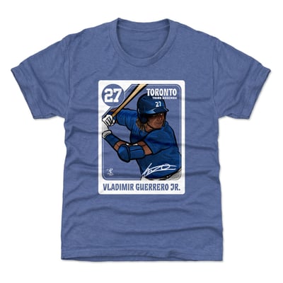 Vladimir Guerrero Jr. 500 Level Youth Card T-Shirt - Royal