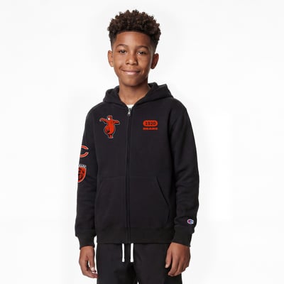 Chicago Bears Disney x Champion Youth Baloo Full-Zip Hoodie - Black