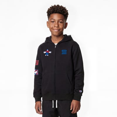 New York Giants Disney x Champion Youth Wreck-It Ralph Full-Zip Hoodie - Black