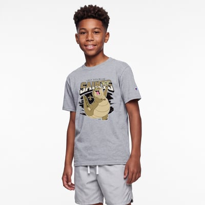 New Orleans Saints Disney x Champion Youth Louis T-Shirt - Heather Gray