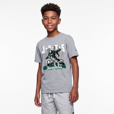 New York Jets Disney x Champion Youth Buzz Lightyear T-Shirt - Heather Gray