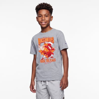 Tampa Bay Buccaneers Disney x Champion Youth Captain Hook T-Shirt - Heather Gray