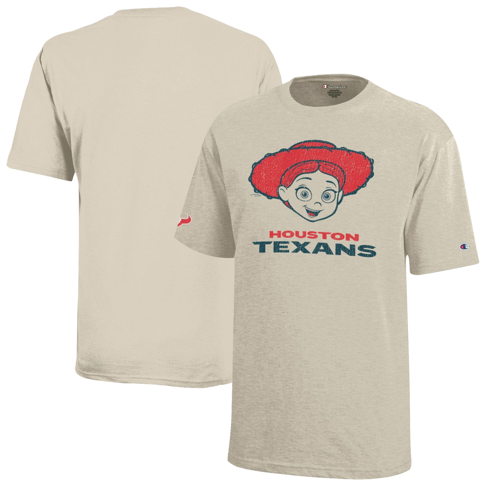 T-shirt Jessie des Houston Texans de Houston, couleur avoine, pour enfants (Disney x Champion)