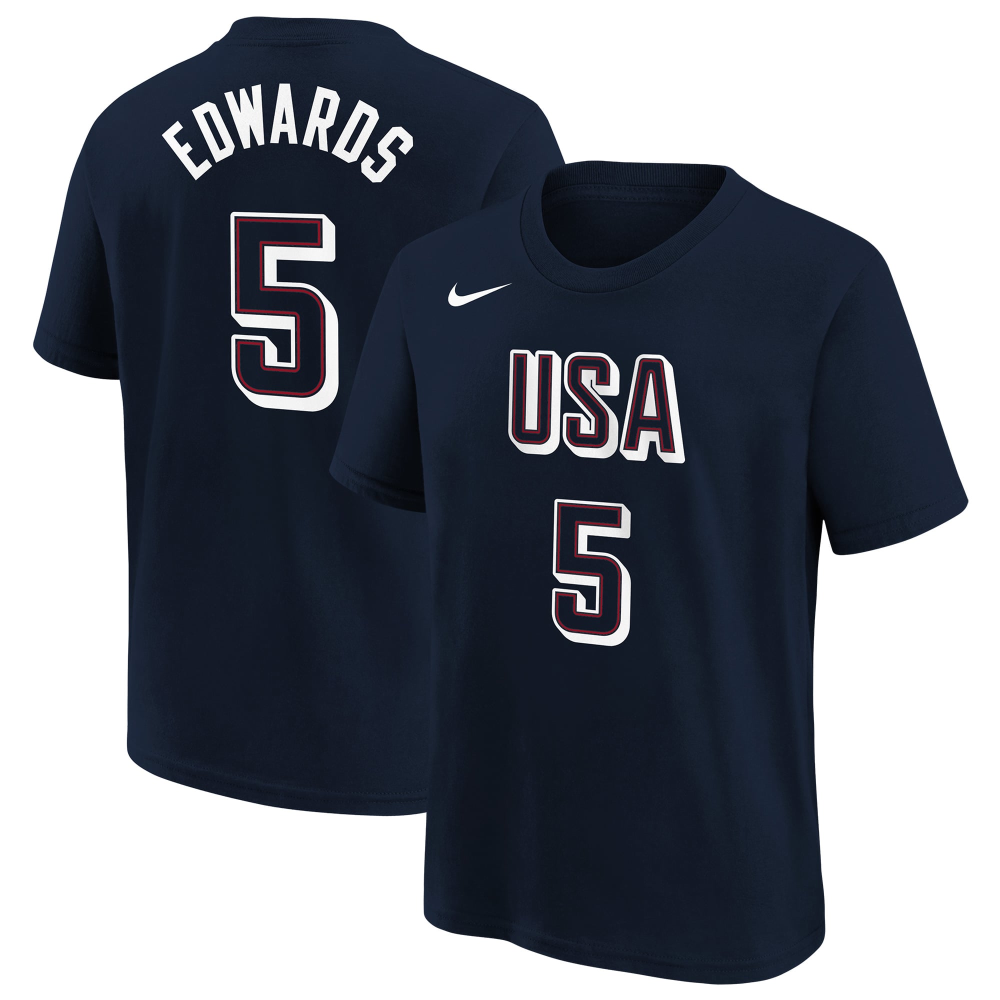 Youth Nike Anthony Edwards Navy USA Basketball 2024 Summer 