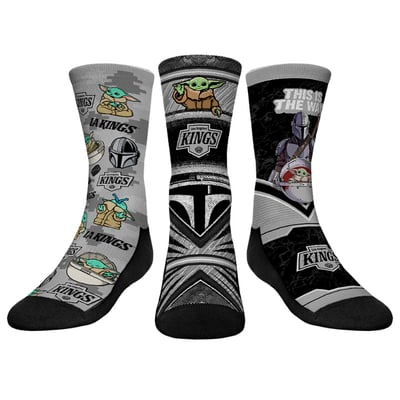  Los Angeles Kings Rock Em Youth The Mandalorian 3-Pack Crew Socks