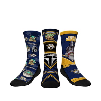 Nashville Predators Rock Em Youth The Mandalorian 3-Pack Crew Socks