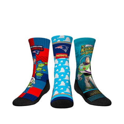  New England Patriots Rock Em Youth Toy Story 3-Pack Crew Socks