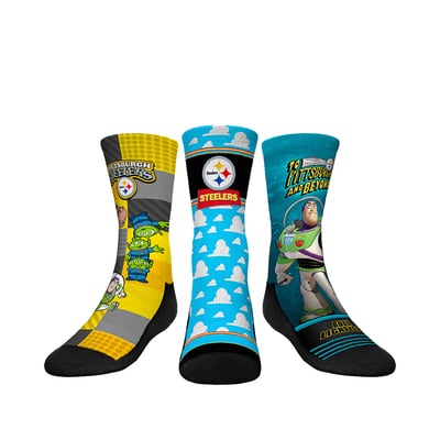  Pittsburgh Steelers Rock Em Youth Toy Story 3-Pack Crew Socks