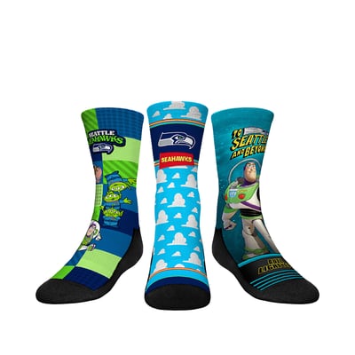  Seattle Seahawks Rock Em Youth Toy Story 3-Pack Crew Socks