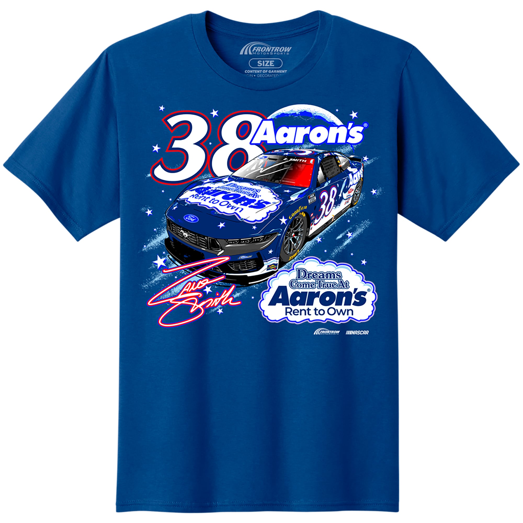 Men's Classic Ink Royal Zane Smith Aaron's Car T-Shirt