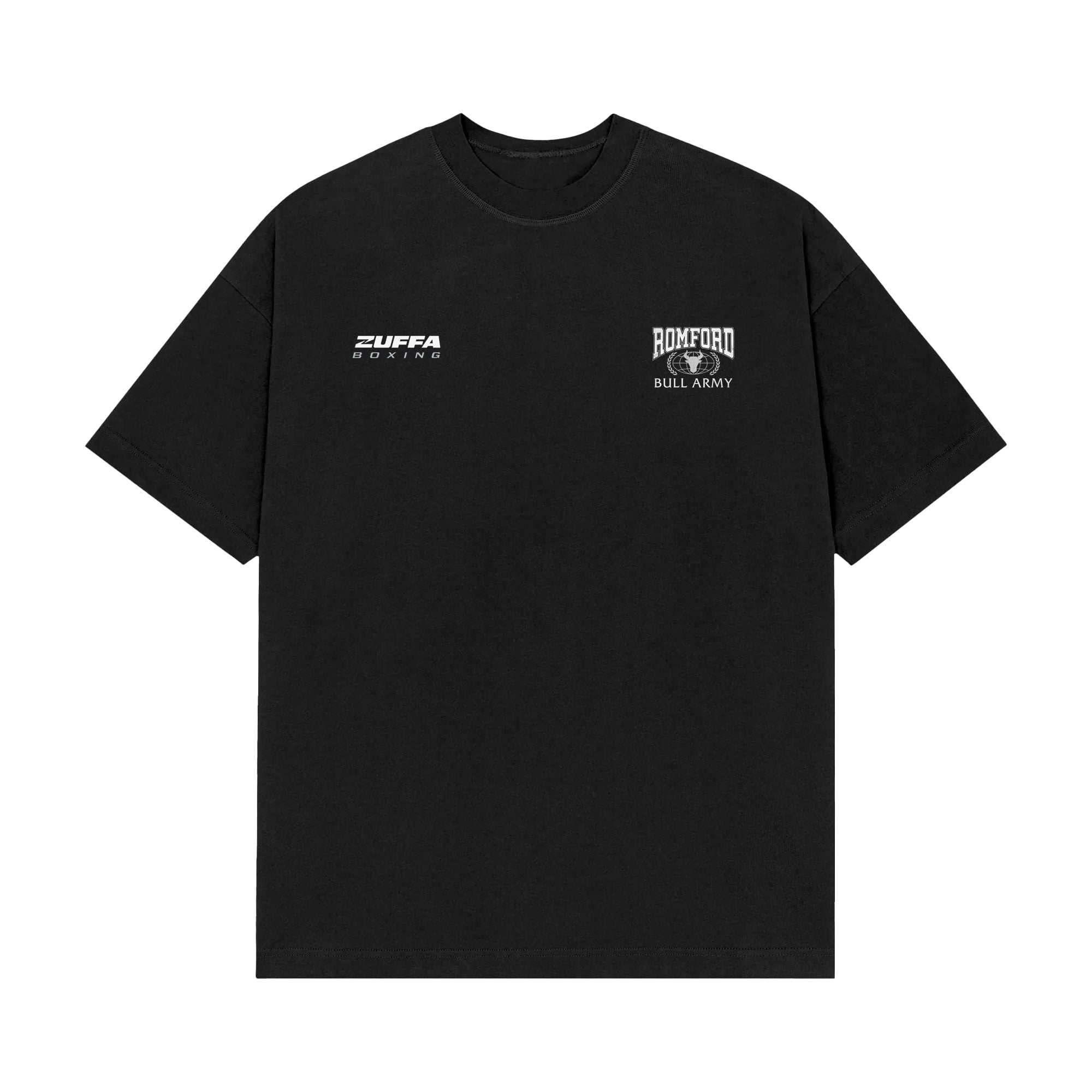 Men's Black Johnny Fisher Zuffa Boxing Bull Army T-Shirt
